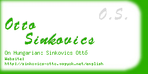 otto sinkovics business card